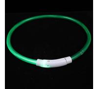 ROMISBABA Collier Batterie Vert Chien en USB Rechargeable Lumineux ou LED pour PVC 70 Cm 80 Ma 3.7v Fête d'anniversaire ou Séance Photo