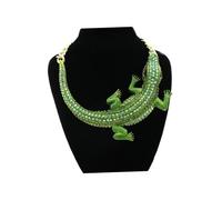 ROMISBABA Collier Femme Rétro Grand Pendentif avec Chaîne Clavicule Incrustée de Diamants Élégant pour Occasions Spéciales