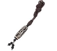 ROMISBABA Collier Pendentif Tibétain Neuf Yeux en Agate Noire Chaîne de Pull Ethnique Bouddhiste Bijoux Traditionnels pour Femmes Amulette de Protection Décor Tibétain Élégant