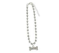 ROMISBABA Collier pour Animal De Compagnie en Strass Bijou pour Chat Et Chien Chaîne Réglable Élégant pour Le Quotidien Et Les Voyages