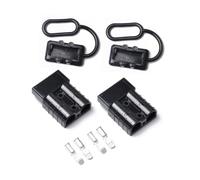 ROMISBABA Connecteur Prise avec Broches et Coque Protectrice Fiche Double Pôle Robuste pour Remorque et Treuil Connexion Rapide pour Chariot Élévateur Noir