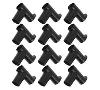 ROMISBABA Connecteurs de Tubes D’étendoir à Linge Angle Droit 22/22 en Plastique Noir, Fixations Robustes pour Barres Simples et Doubles, Accessoires pour Séchoir sur Pied Intérieur