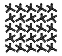 ROMISBABA Connecteurs Plastiques Noirs 4 Voies pour Dressing, Installation sans Tournevis, Angle Précis, Lot de 30 Pièces, pour Chambre et Balcon