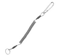 ROMISBABA Corde de Sécurité Rétractable Robuste avec Mousqueton D pour Activités Outdoor Lanière Spirale Résistante pour Randonnée Camping Chasse et Bateau