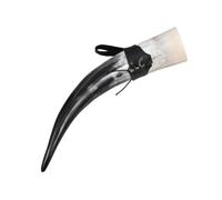 ROMISBABA Corne à Boire Viking Capacité Corne de Buffle Naturelle Tasse Médiévale pour Vin et Hydromel Mug Portable Au Style Rétro pour et Reconstitutions Historiques