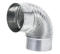 ROMISBABA Coude de Cheminée en Acier Inoxydable 100 MM Tuyau D’Échappement pour Poêle à Bois Conduit de Fumée Intérieur Accessoire Cheminée pour Chauffage au Bois Installation Facile