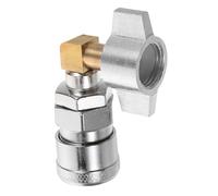 ROMISBABA Coupleur Compresseur Air en Alliage Argenté avec Raccord Rapide Intégré pour Réservoir D'air et Vanne de Baguette de Nettoyage, Accessoire Pratique pour Outils Pneumatiques