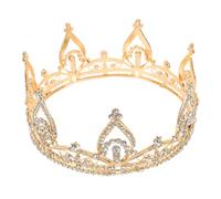 ROMISBABA Couronne de Mariée Princesse Rond avec Diadème Élégant Queen Headband pour Femmes Accessoire de Mariage Fête Anniversaire et Bal Masqué