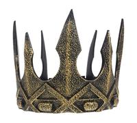 ROMISBABA Couronne Médiévale en Mousse Pu Rétro Couleur Or Antique, Taille Unique Ajustable, Accessoire Costume Homme pour Halloween, Théâtre et Fêtes à Thème, Décoration Royale Vintage