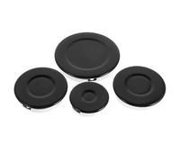 ROMISBABA Couvercles de Brûleur pour Cuisinière à Gaz Aluminium et Fer Couronne Concave Compatible Diffuseur de Chaleur Sécurisé avec Détection de Fuite Capuchons Robustes pour Plaque de