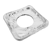 ROMISBABA Couvre Brûleur Gaz Jetable en Aluminium Lot de 10 Pièces Carrés 3,5 Mil Protection Anti-Huile pour Réchaud Gaz Facile à Nettoyer Adapté à Tous Modèles