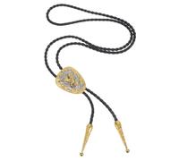 ROMISBABA Cravate Bolo Western Vintage En Cuir Pu Ajustable Avec Pendentif Aigle Et Fer à Cheval Pour Hommes Et Femmes, Accessoire Cow-boy Pour Soirées à Thème Et Usage Quotidien, Taille Unique
