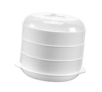 ROMISBABA Cuiseur Vapeur Micro Ondes Couches avec Couvercle Boîte Vapeur Légumes Cuisson Uniforme Outil Cuisine pour Réchauffer Pains et Pâtes Maintien Humidité et