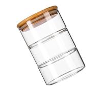 ROMISBABA de Conservation Empilable Verre avec Couvercle Transparent Multi-usage pour Fruits et Salades Lot de Fraîcheur pour Cuisine et Restauration