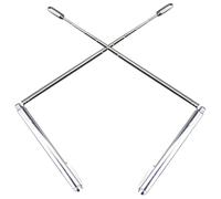 ROMISBABA de Sourcier Outil de Divination Solide et Portable Pliables en Acier Inoxydable Argenté 2 Pièces pour Détection de Trésors et Objets Perdus pour