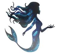 ROMISBABA Décoration Murale Sirène Élégante pour Intérieur et Extérieur Décoration Artistique pour Jardin et Patio Tableau Mural de Sirène Unique et Sophistiqué