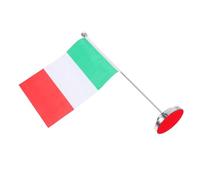 ROMISBABA Drapeau de Table Italien Compact Polyester avec Support Mini Décor de Bureau Facile à Installer Ornement de Fête Motif Unique Italie Design Économique Espace