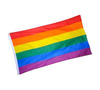 ROMISBABA Drapeau Lgbt Arc Ciel Polyester Bannière Extérieure Colorée et Résistante de Fierté Gay et Festival