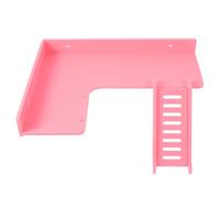 ROMISBABA Échelle en Bois pour Hamster et Petits Animaux, Plateforme de Jeu Rose pour Cage Adaptée, Accessoire d'escalade pour Hamster, Hérisson et Cochon d'Inde en Cage à Plusieurs Niveaux