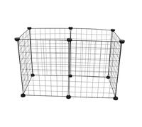 ROMISBABA Enclos Fil de pour Chat et Chien Cage Métallique DIY Pratique et Visible pour Dressage et Séparation Intérieure Panneaux Noir sans Porte