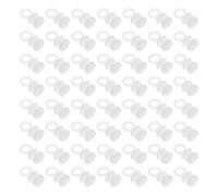 ROMISBABA Ensemble 150 Pièces Crochets et Glissières en Plastique pour Tringles à Rideaux Coulissantes, Clips Robustes pour Fixation sur Rails, pour Fenêtres et Portes