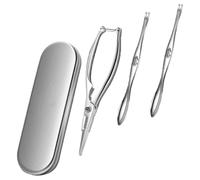 ROMISBABA Ensemble 4 Pièces Outils pour Crabes en Acier Inoxydable 304, Pinces et Fourchettes à Crabes Multifonctions, Kit Ustensiles Fruits de Mer Portable Boîte de Rangement, la Cuisine