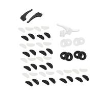 ROMISBABA Ensemble de Branches de Lunettes et Plaquettes Nasales en Silicone Antidérapant et Flexible Crochets Réglables pour et Sport Noir et Blanc pour Activités Outdoor et Usage