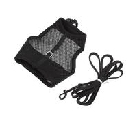 ROMISBABA Ensemble et Laisse pour Lapin Respirant en Tissu Maille Noir, Confortable à Porter, pour Promenade Quotidienne des Petits Animaux