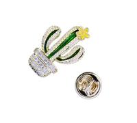 ROMISBABA Épingle en Cuivre de Cactus Décorative, Accessoire Bijoux Élégant pour Chemise Assortie, pour Noël et Look Attrayant