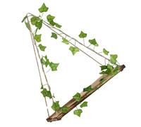 ROMISBABA Étagère Murale Suspendue Décorative en Imitation Lierre LED Intégrée Support de Rangement Mural Vintage en Bois Décoration Créative pour Maison Salon et Chambre Ornement