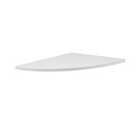 ROMISBABA Étagère Murale Triangulaire Éventail Blanche Support de Rangement Angle Mural Compact pour Cuisine Chambre Salle de Bain Bureau Tablette Angle Blanc Pratique et Stable