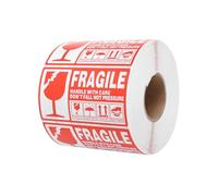 ROMISBABA Étiquette Autocollante Fragile Adhésive Rouge et Blanche pour Protection Colis et Dexpédition