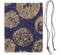 ROMISBABA Étui de Protection Adhérence en Tissu Bleu Livre Vintage pour Résistant à L'usure Pochette Pratique pour L'école Bureau