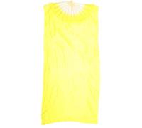 ROMISBABA Éventail Long en Soie Jaune Délicat et Fiable pour Danse Orientale, Pliant et Léger, pour Performances et Fêtes