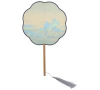 ROMISBABA Eventail Main Imitation Léger Portable Accessoire été Traditionnel Chinois pour Danse Fête et Décoration Style Antique pour Costume Hanfu