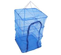 ROMISBABA Filet de Séchage Pliable Multi Couches Nylon pour Crevettes et Poissons Séchoir Suspendu Carré avec Anneau Acier Adapté Usage Intérieur et Extérieur