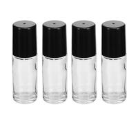 ROMISBABA Flacon Roll-on en Verre Lot de 4 Pièces 30ml pour Huiles Essentielles Bouteille Vide Portable et Anti-fuite pour Voyage et Usage Domestique