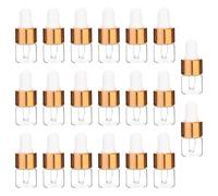 ROMISBABA Flacons Compte-gouttes Pipette Précise Lot de 100 1ml en Verre et Bouchon Caoutchouc pour Huiles Essentielles pour Voyage en Famille ou Usage Domestique