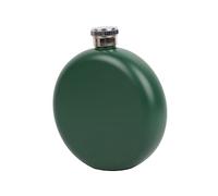 ROMISBABA Flasque Hip Flask Acier Inoxydable avec Couvercle Plat Étanche Bouteille Ronde Portable pour Whisky Fiole Verte pour Hommes et Femmes