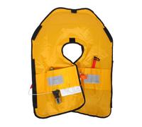 ROMISBABA Gilet de Sauvetage Gonflable Automatique Noir avec Bandes Réfléchissantes Gilet de Natation Ajustable et Léger pour Adultes pour Kayak Pêche et Sports Nautiques en Plein Air