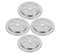 ROMISBABA Grilles D’aération en Acier Inoxydable pour Fumoir Et Four - 4 Pièces - Ventilation Barbecue Résistante Haute Température - Accessoires Cuisson en Extérieur Silencieux