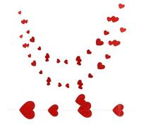 ROMISBABA Guirlandes Suspendues Cœur Pailleté Rouge 2 Pcs Décoration Saint-Valentin et Mariage Chaîne Décorative Réutilisable pour Fête Intérieure et Salle à Thème