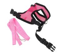 ROMISBABA Harnais de Poulet Réglable Maille Respirante avec Laisse Gilet Confort pour Petites Poules Protection et Entraînement Style Noeud Élégant et Pratique Rose