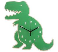 ROMISBABA Horloge Murale Silencieuse Dinosaure en Bois De 30x28 Cm Éducative Et Décorative pour Chambre D'garçon Et Filles