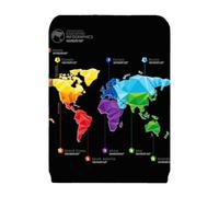 ROMISBABA Housse de Protection pour Valise Lavable Élastique Motif Carte du Monde pour Bagages de XL Protège Les Rayures Saleté Poignées Accessibles pour Voyages