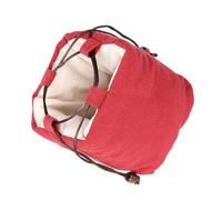ROMISBABA Housse de Rangement pour Théière Rouge avec Cordon Coulissant Capacité Spacieuse Multifonction pour Voyage et Maison Pochette de Transport Pratique pour Accessoires de Thé et
