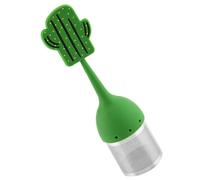 ROMISBABA Infuseur à Thé Forme Cactus Filtre en Silicone en Acier Inoxydable Bord Lisse et Arrondi, pour Feuilles de Thé en Vrac, Maison et Bureau