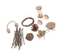 ROMISBABA Jouets à Mâcher pour Petits Animaux Naturel Accessoires Dentition pour Hamsters et Perroquets Jouets Intérieur Sûrs pour Nettoyage des Dents