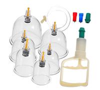 ROMISBABA Kit Complet de Ventouses de Thérapie Chinoise Antidéflagrante Dispositif de Massage Corporel par Aspiration Pompe à Vide Résistante et Étanche pour Usage Domestique et Salon