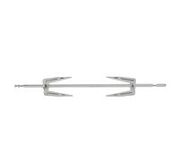 ROMISBABA Kit de Fourchettes Rotatives en Acier Inoxydable Argenté pour Poulet Rôti Réglage à Vis, Insertion Facile, Accessoires pour Friteuse à Air et Barbecue